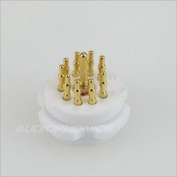 EIZZ EZ-1109 Ceramic tube socket Gold plated 9 pins 