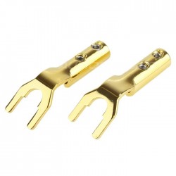 EIZZ EZ-502 Gold plated Copper Spades Ø5mm (Pair)