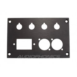 Audiophonics Aluminium rear for DIY Amplifier box 124x80x3mm