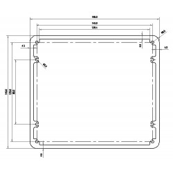 Boitier Aluminium pour transformateur 160x140x75mm