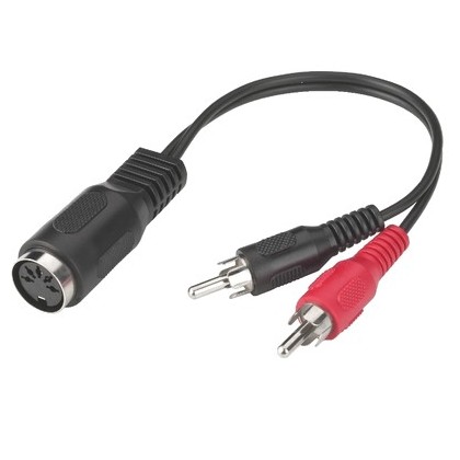 Adaptateur DIN femelle vers RCA mâle