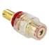 ELECAUDIO BP-204 insulated terminal strip Gold plated Ø22mm x 52mm (Red)
