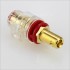 ELECAUDIO BP-204 insulated terminal strip Gold plated Ø22mm x 52mm (Red)