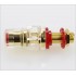 ELECAUDIO BP-204 insulated terminal strip Gold plated Ø22mm x 52mm (Red)