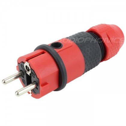 ABL SURSUM Connecteur secteur Schuko Rouge 16A IP54 Ø 13.5mm