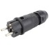 ABL SURSUM Black Schuko connector 16A IP54 Ø13.5mm