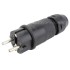 ABL SURSUM Black Schuko connector 16A IP54 Ø13.5mm