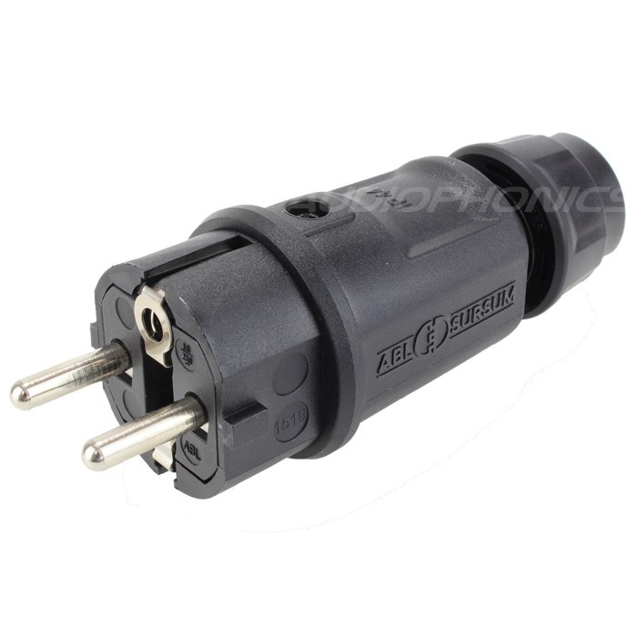 ABL SURSUM ELAMID Schuko Type E/F Power Connector 16A IP44 Ø12.5mm