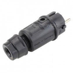 ABL SURSUM Black Schuko connector 16A IP44 Ø 12.5mm