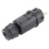 ABL SURSUM ELAMID Schuko Type E/F Power Connector 16A IP44 Ø12.5mm Black