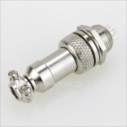 GX12 connector 4 poles 300V 5A Ø 5mm