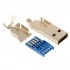 USB 3.0 male connector Type A Gold plated DIY