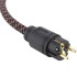 ELECAUDIO RS-24GB Connecteur Secteur Schuko Plaqué Or 24K Noir Ø16.5mm 