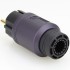 ELECAUDIO RS-34GP Schucko Power Plug Fiber Glass Silver / Gold Plated Purple