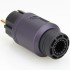 ELECAUDIO RS-34GP Schuko Type E/F Power Connector 24k Gold / Silver Plated Ø16.5mm Purple