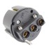 ELECAUDIO RS-34GW Schuko Type E/F Power Connector 24k Gold / SIlver Plated Ø16.5mm Bordeaux