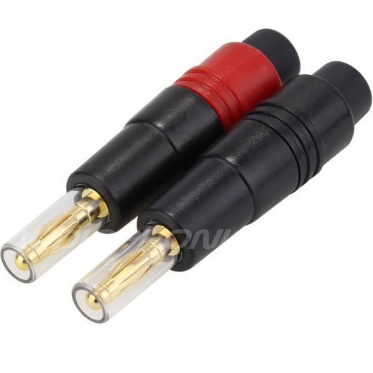 MONACOR BP-180GI Banana Plug Gold Plated Ø4mm (La paire)