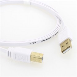 CYK Gold plated 24K USB A - USB B 2.0 flat Cable 1.5m