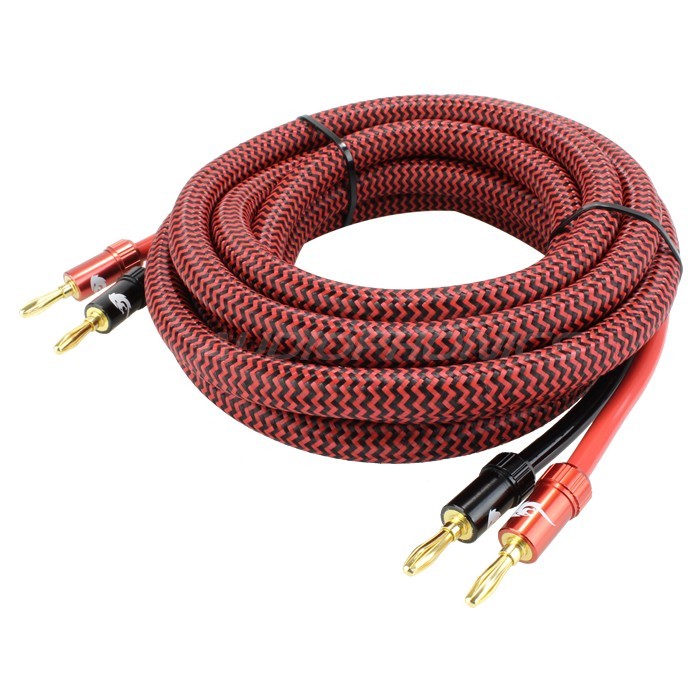 Cable d'enceintes Bananes Cuivre OFC 24k 3.5m (L'unité) Audiophonics