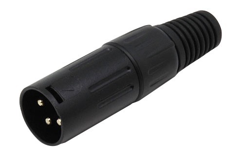 WM AUDIO XLR-92G Gold Plated 3 Way Male XLR Connector Ø8mm (Unit)