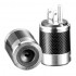 FURUTECH FI-50M (R) Rhodium plated NEMA US Power plug Carbon Ø20mm