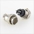 Snap-fit GX16 plug 4 pin Silver plated 300V 5A Ø7mm