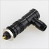 Snap-fit XS6 Angled plug Gold plated 4 pin 250V 3A Black Ø4mm