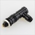 Snap-fit XS6 Angled plug Gold plated 5 pin 250V 3A Black Ø4mm