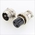 Snap-fit GX16 plug 2 pin 300V 5A Ø7mm