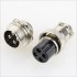 Snap-fit GX16 plug 4 pin 300V 5A Ø7mm