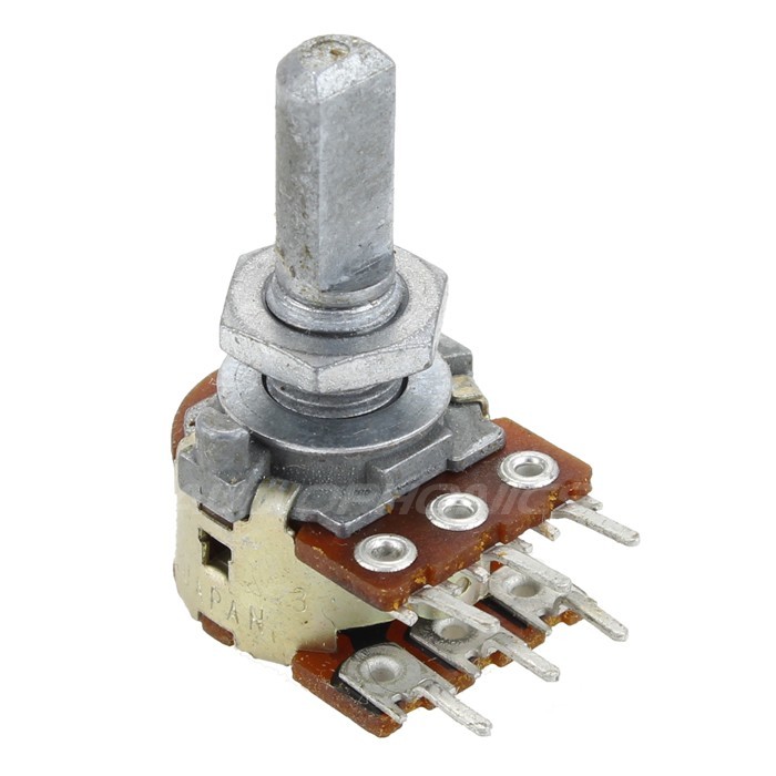 Potentiometer ALPS 16 stereo rouond shaft 50KBX2