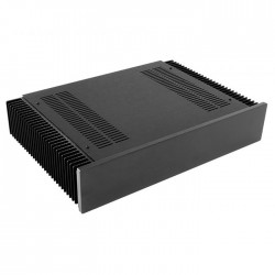 HIFI 2000 Boitier 2U Dissipateur Aluminium 300mm Facade 10mm Noir