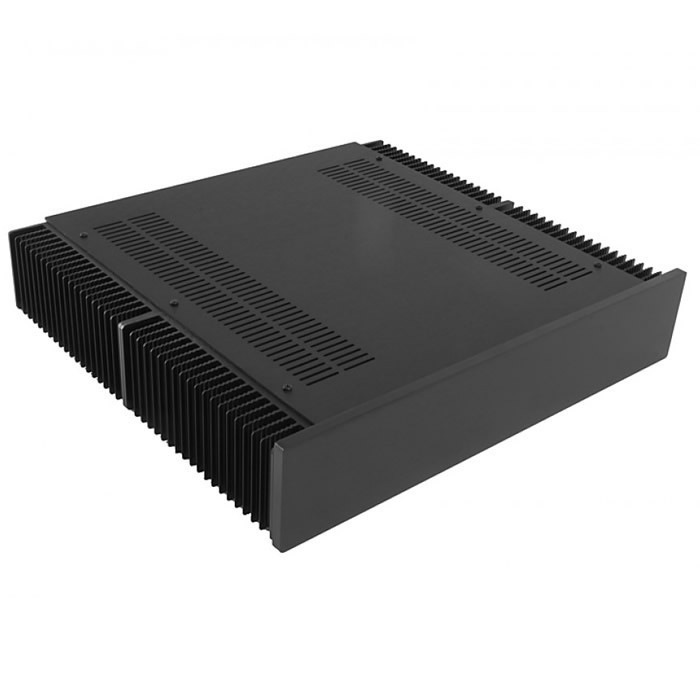 HIFI 2000 Case 2U Heatsink Aluminum 400mm Facade 10mm Black