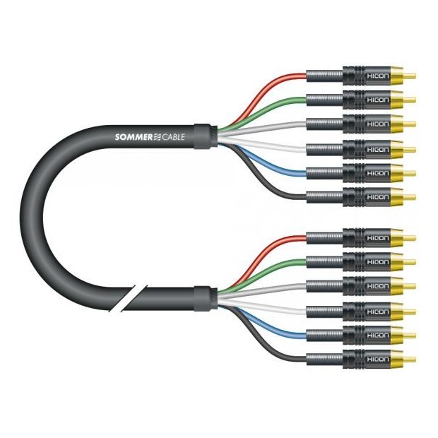 HICON 5.1 câble de modulation RCA multicanal 5.1 1m