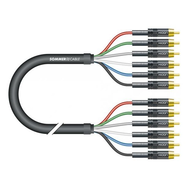 HICON 5.1 multichannel RCA modulation cable 5.1 1m