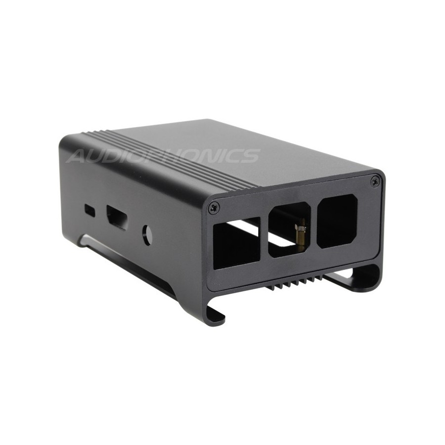 Audiophonics - Boîtier Aluminium pour Raspberry Pi 4 Noir