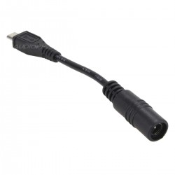 Câble d'alimentation Micro USB vers Jack DC 10cm