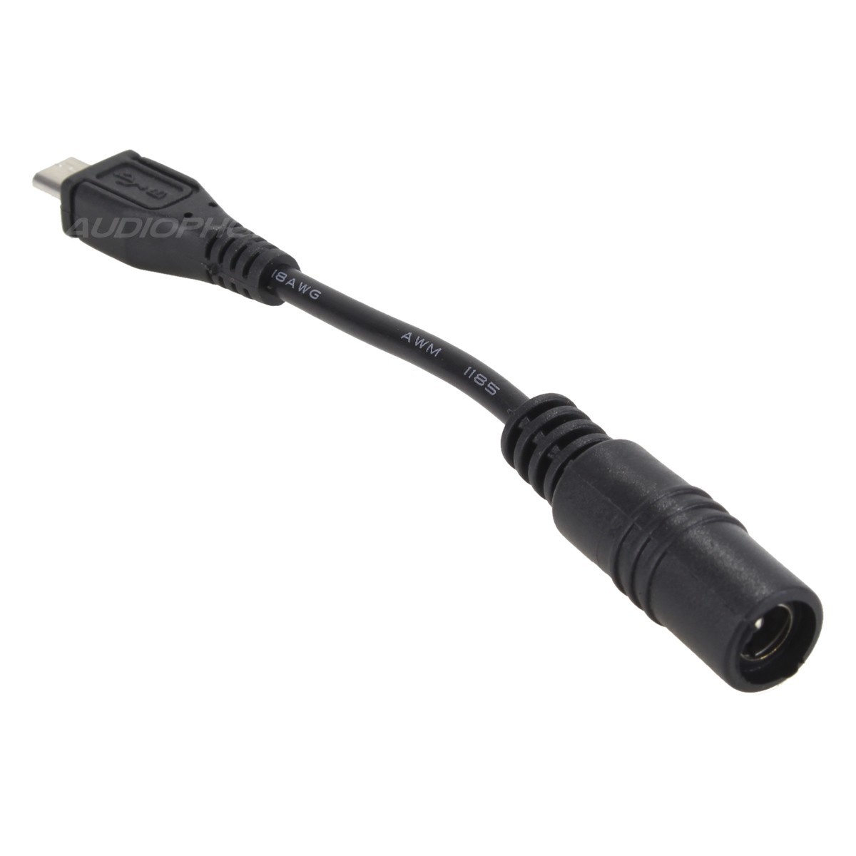 5.5x2.1mm Female to Micro USB Male Barrel Adapter Charging Cable Connector JH 