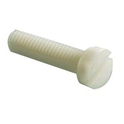 Vis TFS tête fendue Nylon Plat M4x30 (x10)