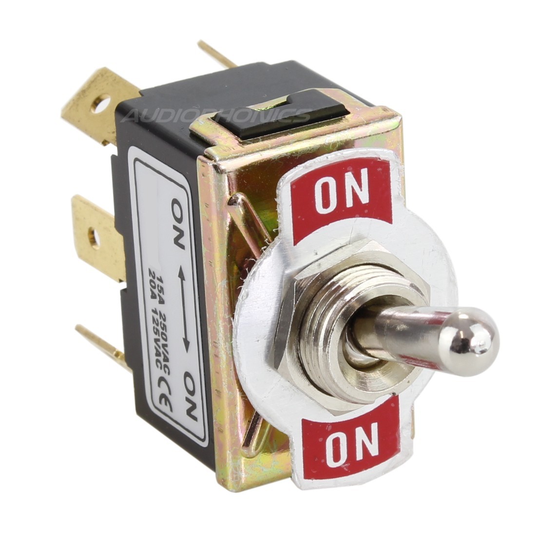 2 Pole 2 Positions Aviation Type Toggle Switch ON-ON 250V 15A