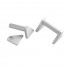 HIFI 2000 Aluminium Milled handles 3U Silver (Pair)