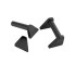 HIFI 2000 Aluminium Milled handles 3U Black (Pair)