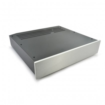 HIFI 2000 - 2U Chassis 400mm - 10mm front Silver