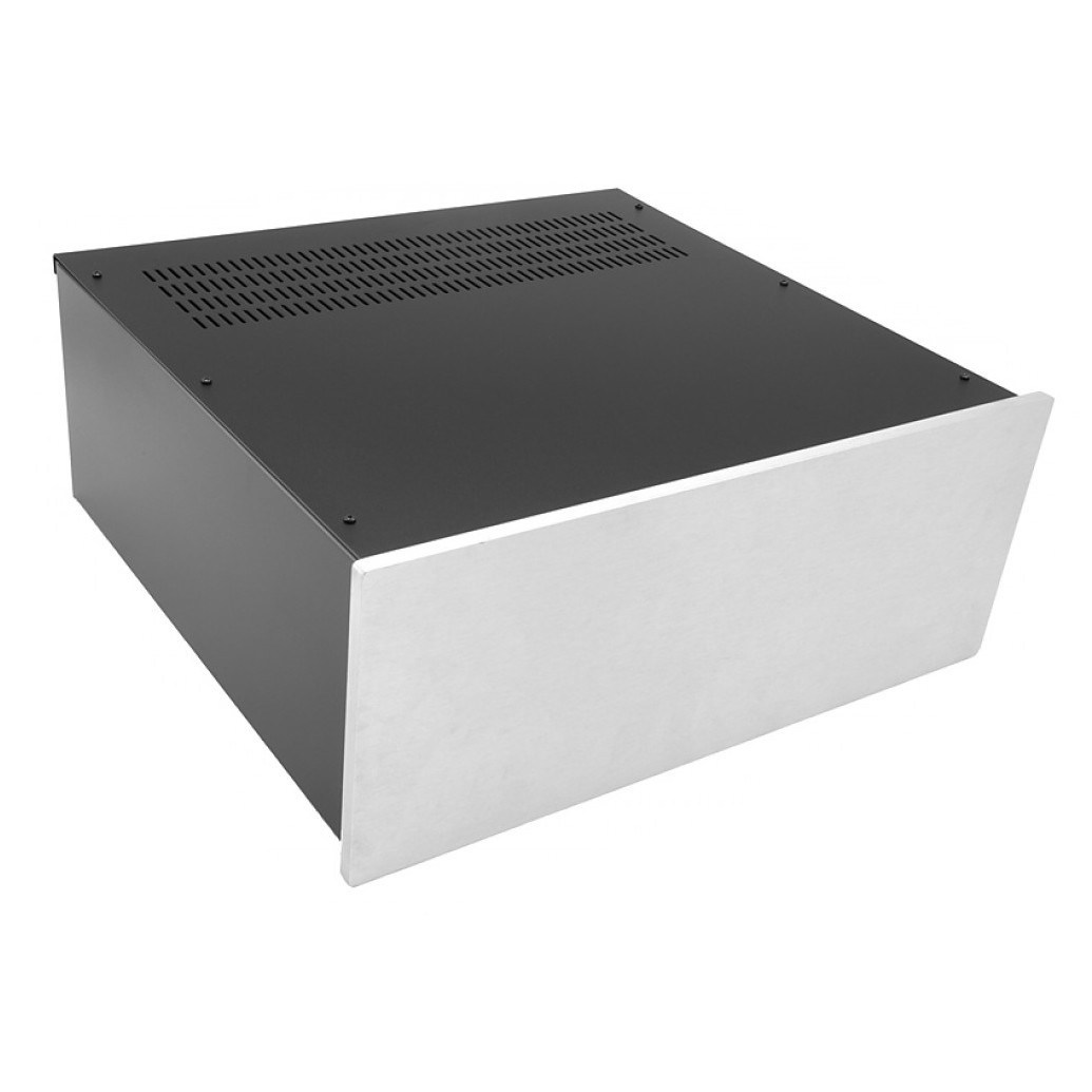 HIFI 2000 Boitier 4U 400mm - Facade 10mm Silver