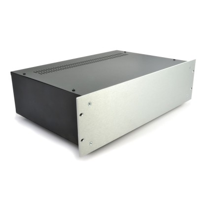 HIFI 2000 Boitier 3U 300mm - Facade 4mm Silver