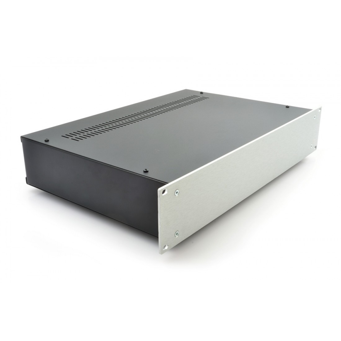 HIFI 2000 Boitier 2U 300mm - Facade 4mm Silver