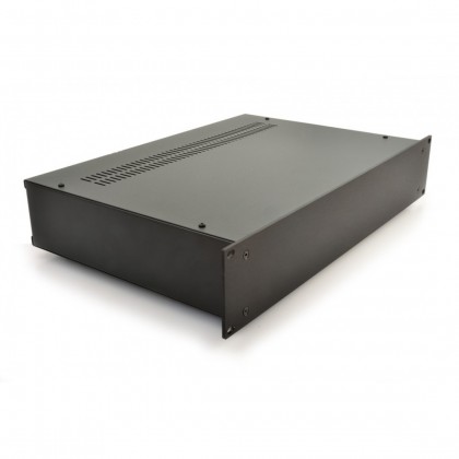 HIFI 2000 Boitier 2U 300mm - Facade 4mm Noir