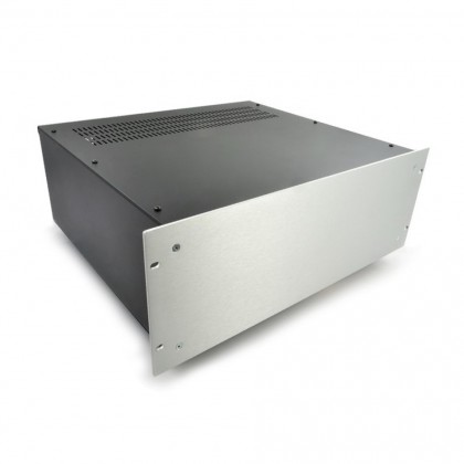 HIFI 2000 Boitier 4U 400mm - Facade 4mm Silver