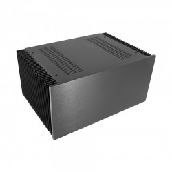 HIFI 2000 Boitier dissipateur 4U 300mm - Facade 10mm Noir