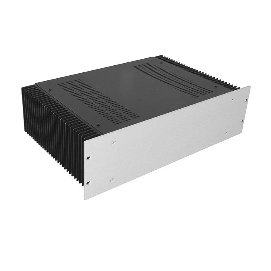 HIFI 2000 Heatsink Case 3U 300mm - Front 4mm Silver